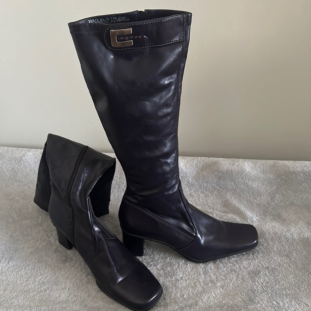 Franco Sarto Plum low heel knee boots